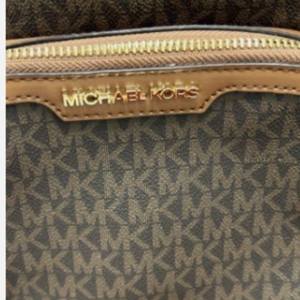 Michael Kors Jaycee Large Zip Pocket Backpack Brown Acorn - Picture 10 of 11